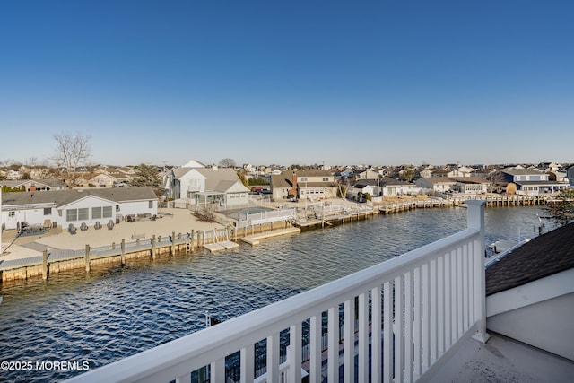 water view featuring a residential view