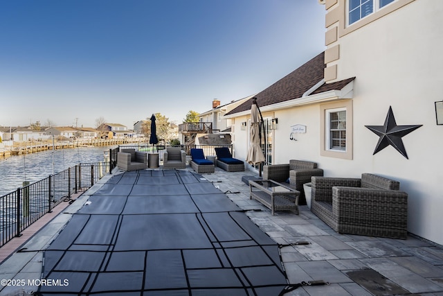 view of patio with outdoor lounge area