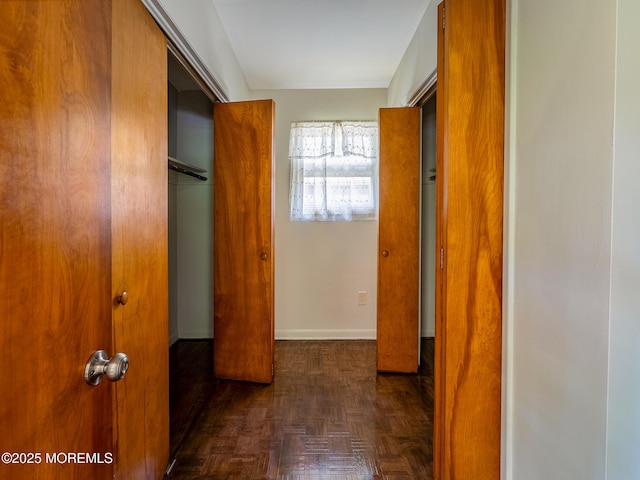 corridor with baseboards