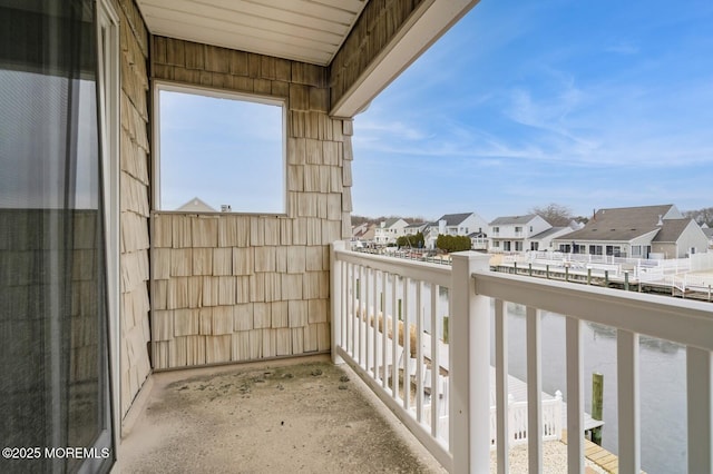 balcony featuring a residential view