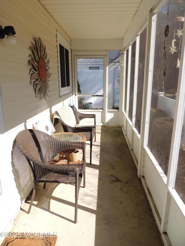 view of sunroom