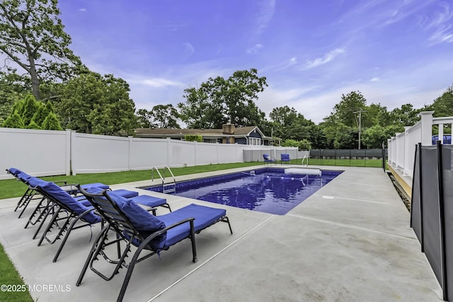 view of pool featuring a patio