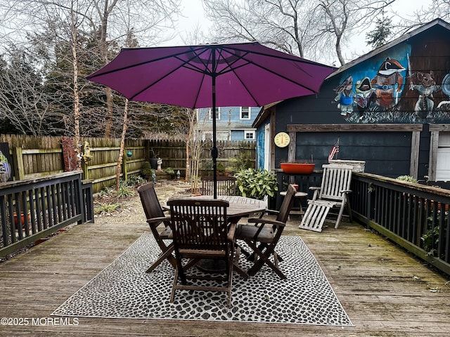 view of wooden deck