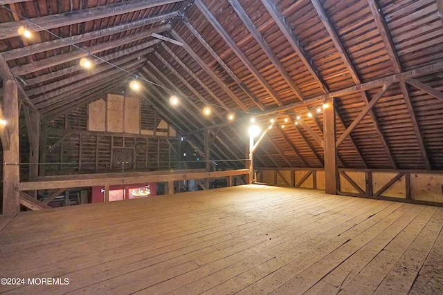 view of attic