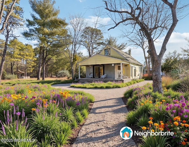 view of front of home with a porch