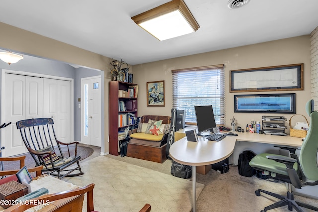 home office with visible vents