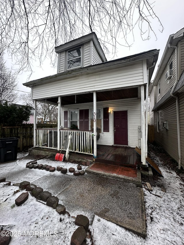 view of front of home with a porch