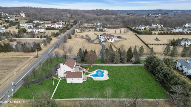 birds eye view of property featuring a residential view