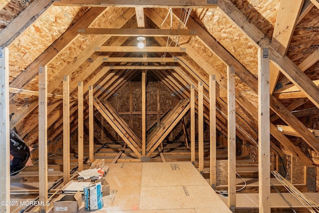 view of attic