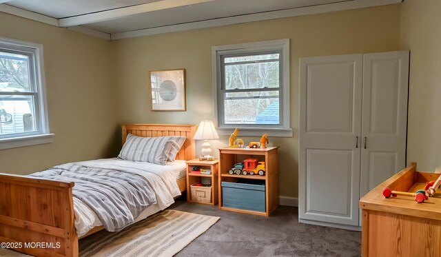 view of carpeted bedroom