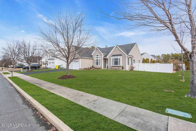 view of front of house featuring a front yard