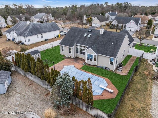 birds eye view of property