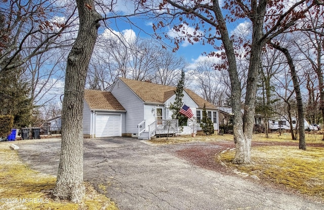 view of front facade with a garage