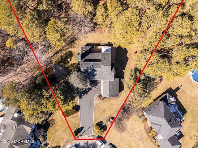 birds eye view of property