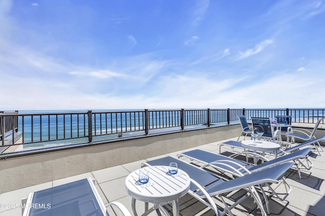388 Ocean Ave N Unit 6D, Long Branch, NJ 07740 - view of patio featuring a water view