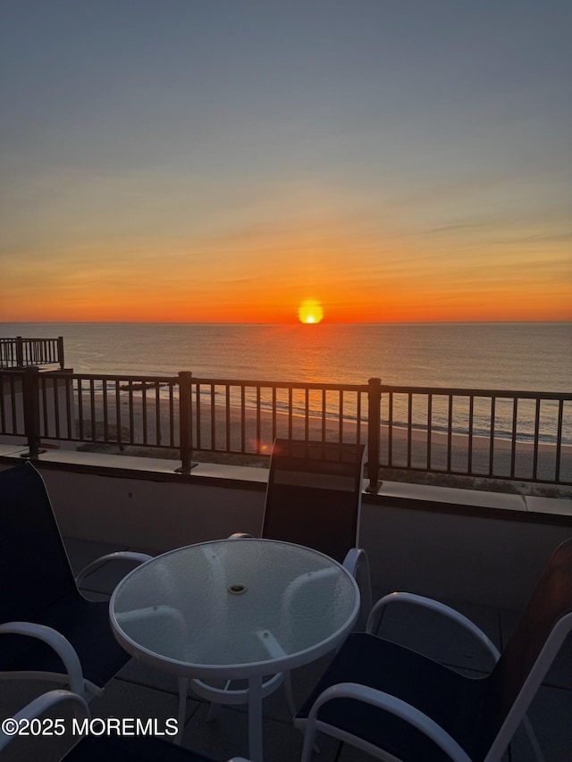 388 Ocean Ave N Unit 6D, Long Branch, NJ 07740 - patio / terrace with a water view