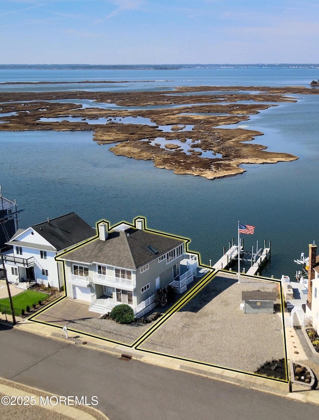 495 Boca Raton Dr Unit 497, Lavallette, NJ 08735 - view of property location with a nearby body of water and property boundaries highlighted