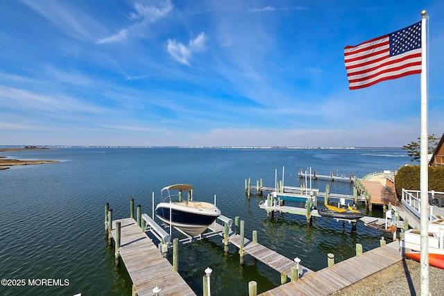 495 Boca Raton Dr Unit 497, Lavallette, NJ 08735 - dock area featuring boat lift and a water view