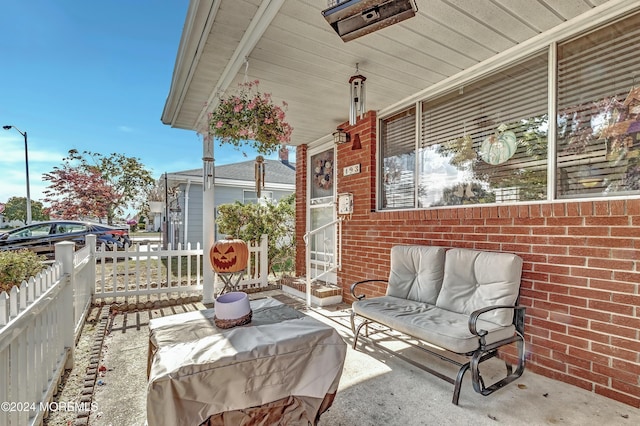 view of patio / terrace with a porch