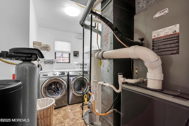 laundry area with washing machine and dryer