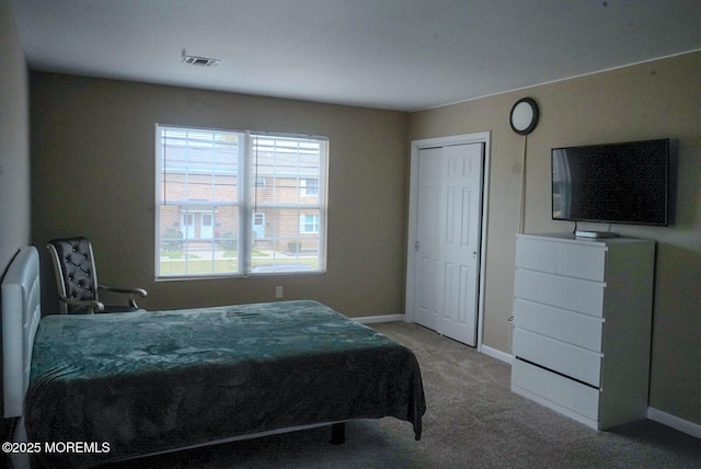 view of carpeted bedroom