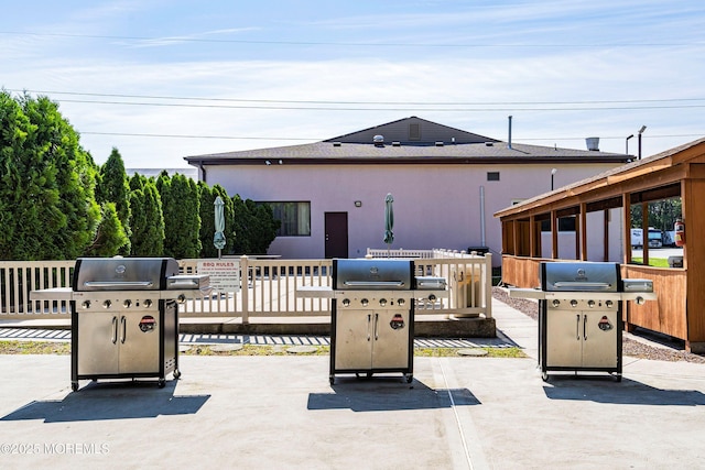 view of patio featuring grilling area