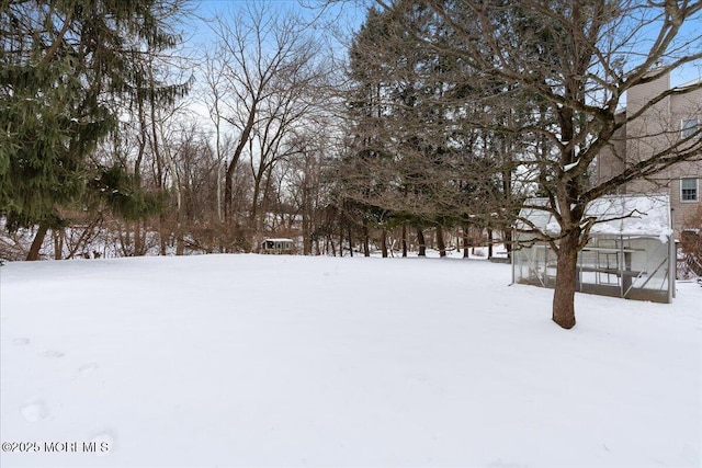 view of snowy yard