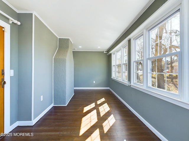 78 Lake Ave, Ocean Grove, NJ 07756 - empty room featuring ornamental molding, wood finished floors, and baseboards