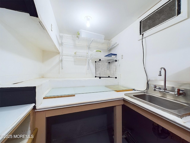 78 Lake Ave, Ocean Grove, NJ 07756 - laundry room featuring a sink and an AC wall unit