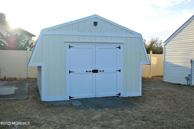 view of outdoor structure