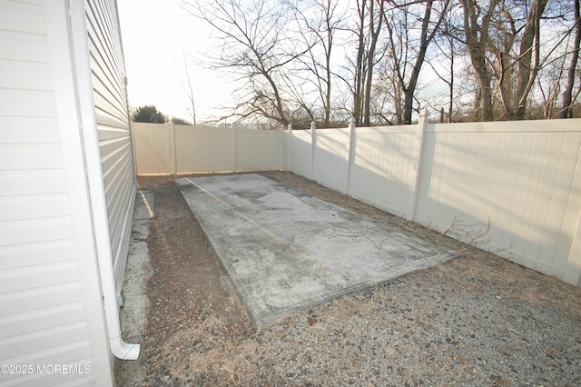 view of patio featuring a fenced backyard