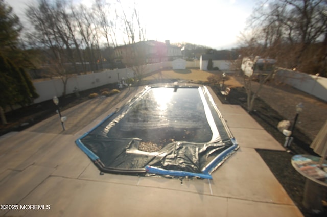 view of pool featuring a fenced backyard and a fenced in pool