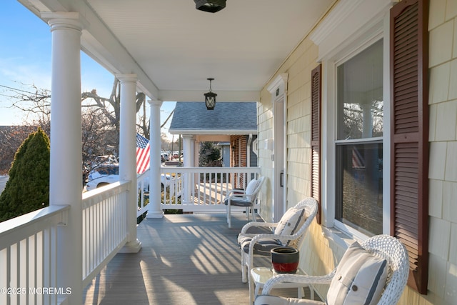 exterior space featuring a porch