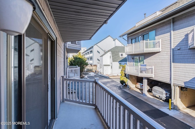 balcony with a residential view