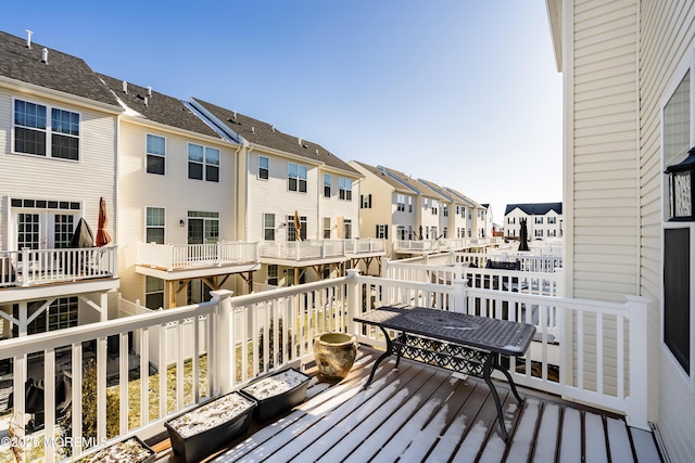 balcony with a residential view