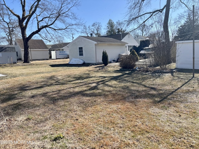 exterior space with a lawn