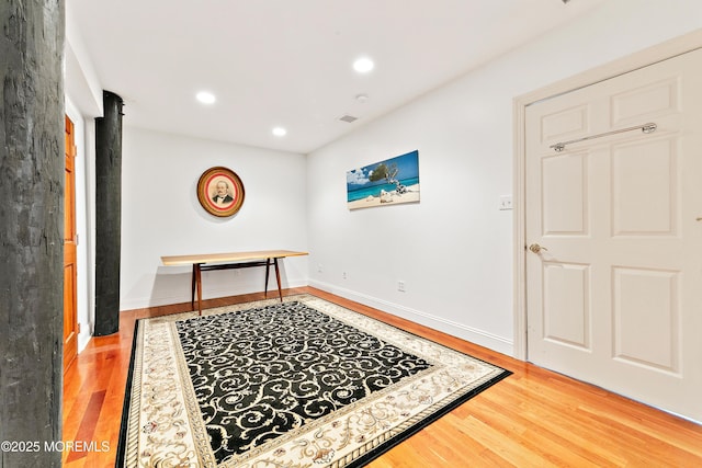 605 Broadway, Barnegat Light, NJ 08006 - interior space featuring recessed lighting, visible vents, baseboards, and wood finished floors