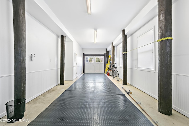 605 Broadway, Barnegat Light, NJ 08006 - garage featuring a wainscoted wall