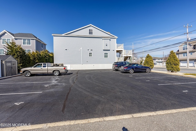 view of uncovered parking lot