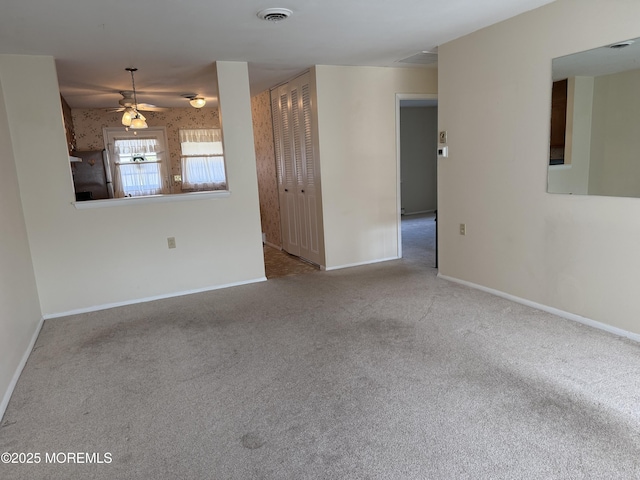7B Cambridge Cir Unit B, Manchester, NJ 08759 - carpeted empty room featuring ceiling fan and baseboards