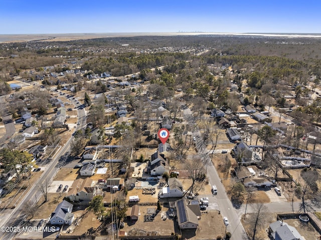 drone / aerial view featuring a residential view