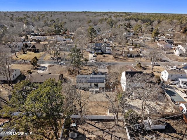 aerial view with a residential view