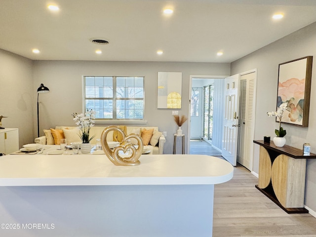 61B Hedge Dr, Lakewood, NJ 08701 - kitchen with recessed lighting, visible vents, plenty of natural light, and light wood finished floors