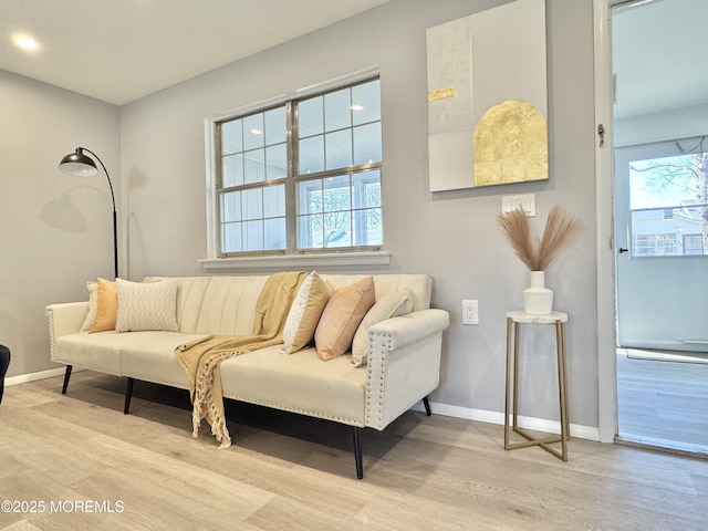 61B Hedge Dr, Lakewood, NJ 08701 - living area with baseboards and light wood-style floors