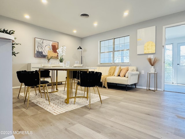 61B Hedge Dr, Lakewood, NJ 08701 - living room with recessed lighting, visible vents, light wood-style flooring, and baseboards