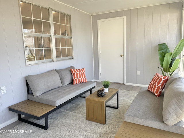 61B Hedge Dr, Lakewood, NJ 08701 - living area with baseboards and wood finished floors