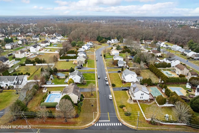 bird's eye view featuring a residential view