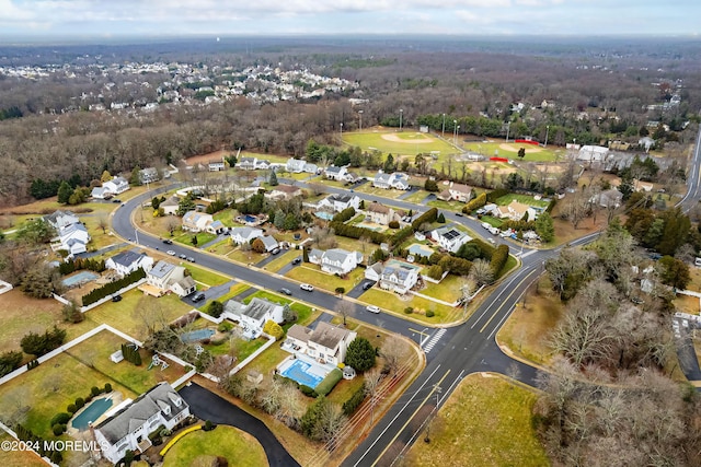 birds eye view of property featuring a residential view