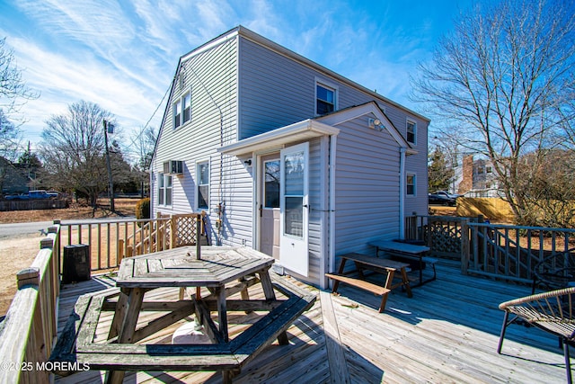 deck featuring outdoor dining space