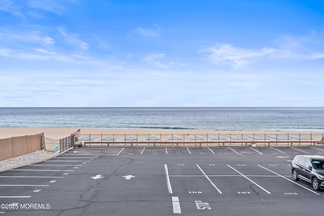 water view featuring a beach view